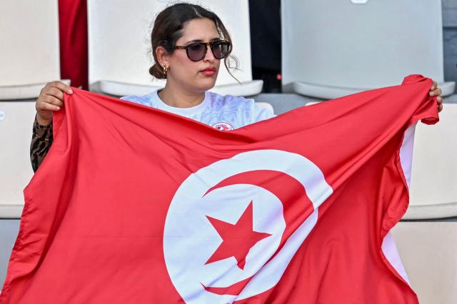 A Tunisia supporter attends the Africa Cup of Nations (CAN) Group C football match between Tanzania and Tunisia at Rabat Olympic Stadium in Rabat on December 30, 2025. (Photo by Paul ELLIS / AFP)