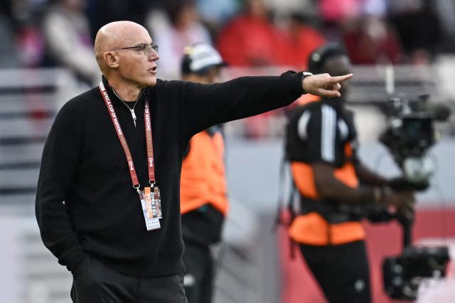 Tanzania's head coach Miguel Gamondi reacts during the Africa Cup of Nations (CAN) Group C football match between Tanzania and Tunisia at Rabat Olympic Stadium in Rabat on December 30, 2025. (Photo by Paul ELLIS / AFP)