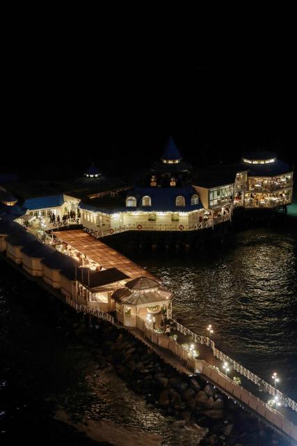 The restaurant "La Rosa Nautica" is pictured in Miraflores, Lima, on January 1, 2025. (Photo by Connie FRANCE / AFP)