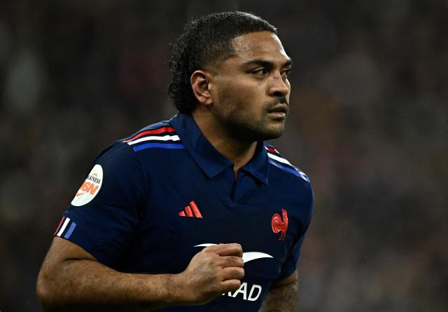 (FILES) France's hooker Peato Mauvaka leaves the pitch with a yellow card during the Six Nations international rugby union match between France and Scotland at Stade de France in Saint-Denis, Paris' suburb, on March 15, 2025. Toulouse and France hooker Peato Mauvaka, who tore a ligament in his right knee in April 2025, is set to return for the Stade Toulousain on January 3, 2026, his club announced on January 2, 2026, a month before the start of the Six Nations tournament. (Photo by JULIEN DE ROSA / AFP)