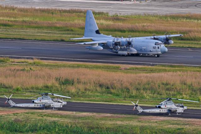 A US Marine Corps KC-130J Hercules taxis on the tarmac at José Aponte de la Torre Airport, formerly Roosevelt Roads Naval Station, in Ceiba, Puerto Rico, on January 2, 2026. The United States has deployed a major military force in the Caribbean and has recently intercepted oil tankers as part of a naval blockade against Venezuelan vessels it considers to be under sanctions. Since September, US forces have launched dozens of air strikes on boats that Washington alleges, without showing evidence, were transporting drugs. More than 100 people have been killed. (Photo by Miguel J. Rodriguez Carrillo / AFP)