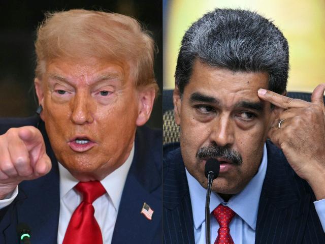 (FILES) (COMBO) This combination of pictures created on August 07, 2025 shows US President Donald Trump (L) in Washington, DC, on July 9, 2025, and Venezuelan President Nicolas Maduro (R) in Caracas on July 31, 2024. Powerful explosions, resembling aircraft flyovers, were heard blasting in Caracas on January 3, 2026 at around 2:00 am (0600 GMT), an AFP journalist reported. The sounds of explosions come as US President Donald Trump, who has deployed a large navy armada in the Caribbean with a stated mission of combatting drug trafficking, raised the possibility of ground strikes against Venezuela. (Photo by Jim WATSON and Federico PARRA / AFP)