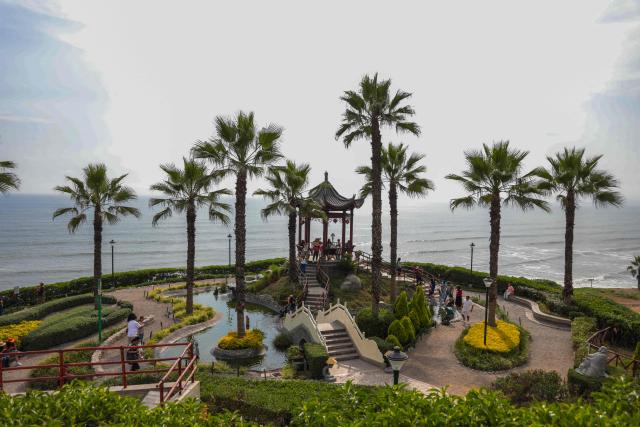 The Chinese Park is pictured in Miraflores, Lima, on January 3, 2026. (Photo by Connie FRANCE / AFP)