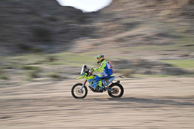 KTM 450 Rally Factory Replica's Czech rider Martin Prokes competes in the Stage 1 of the 48th edition of the Dakar Rally 2026, between Yanbu and Yanbu, Saudi Arabia, on January 4, 2026. (Photo by Giuseppe CACACE / AFP)