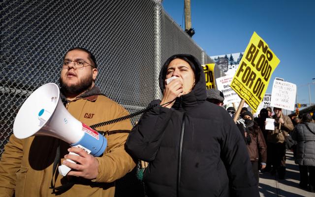 People take part in a demonstration against US military action in Venezuela outside the Metropolitan Detention Center, where ousted Venezuelan President Nicolas Maduro is being held, in the Brooklyn borough of New York City, on January 4, 2026. Venezuelan President Nicolas Maduro was in a New York jail January 3, hours after American special forces seized and flew him out of his country  which Donald Trump said would come under effective US control.
The US president's announcement followed a lightning pre-dawn attack in which commandos grabbed Maduro and his wife while air strikes pounded sites in and around Caracas. (Photo by Kena Betancur / AFP)