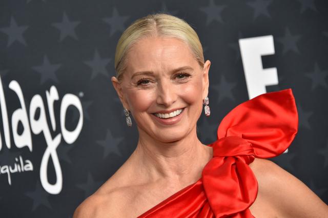 US actress Katherine LaNasa attends the 31st Annual Critics Choice Awards at Barker Hangar in Santa Monica, California, on January 4, 2026. (Photo by Chris DELMAS / AFP)
