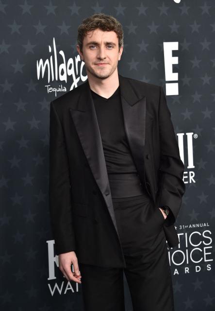 Irish actor Paul Mescal attends the 31st Annual Critics Choice Awards at Barker Hangar in Santa Monica, California, on January 4, 2026. (Photo by Chris DELMAS / AFP)