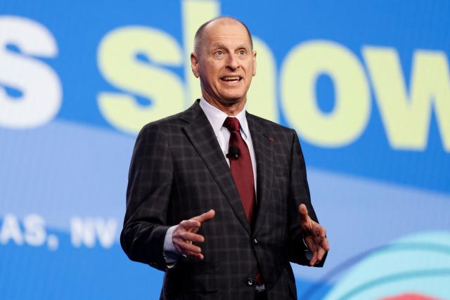 Gary J. Shapiro, President of the Consumer Technology Association, speaks during an AMD news conference ahead of the annual Consumer Electronics Show in Las Vegas, Nevada, on January 5, 2026. (Photo by Caroline Brehman / AFP)