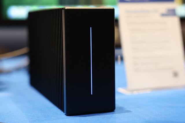 The Other World Computing (OWC) ThunderBlade X12 192TB RAID SSD is displayed during Pepcom ahead of the annual Consumer Electronics Show (CES) in Las Vegas, Nevada on January 5, 2026. (Photo by Patrick T. Fallon / AFP)