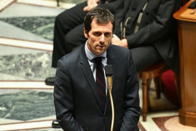 France’s junior Minister in charge of the environment Mathieu Lefevre speaks during a session of questions to the government at The National Assembly, France's lower house parliament, in Paris on January 6, 2026. (Photo by Bertrand GUAY / AFP)