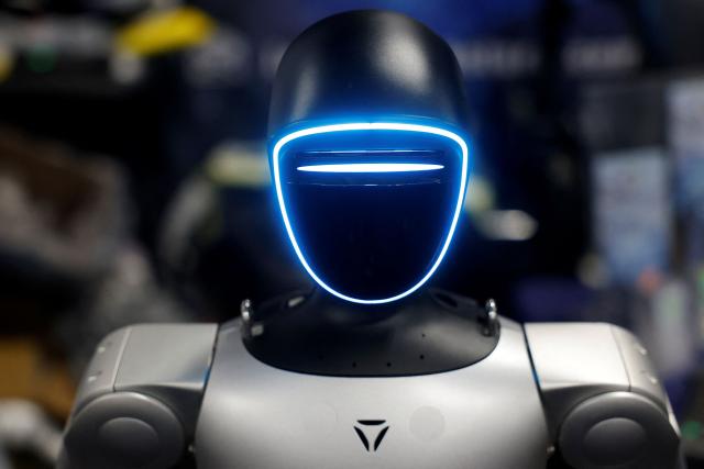 StarBot’s “Shadow", a hotel and restaurant service robot, is on display at the annual Consumer Electronics Show (CES) in Las Vegas, Nevada, on January 6, 2026. (Photo by Caroline Brehman / AFP)