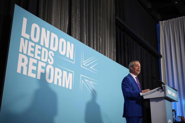 Reform UK leader, Nigel Farage, attends a party press conference in London on January 7, 2026. (Photo by Henry NICHOLLS / AFP)