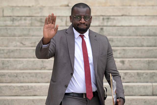(FILES) French newly-elected Members of Parliament (MP) for the "Nouveau Front Populaire" (New Popular Front - NFP), La France Insoumise's (LFI) Carlos Martens Bilongo arrives for a welcoming day at the National Assembly following the second round of France's legislative election in Paris on July 9, 2024. French MP Carlos Martens Bilongo filed a complaint on January 7, 2026, against French TV channel CNews, accusing it of truncating and falsifying his comments "for the purposes of gross manipulation", according to the plaintiff's lawyers. (Photo by Bertrand GUAY / AFP)