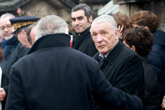 The youngest son of Francois Mitterrand, Gilbert Mitterrand stands during a ceremony marking the 30th anniversary of his father's death, in Jarnac, on January 8, 2026. (Photo by ROMAIN PERROCHEAU / AFP)