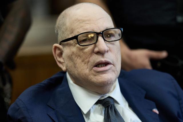 Former Hollywood film producer Harvey Weinstein appears in Manhattan criminal court in New York City on January 8, 2026. Weinstein is appearing in court on Thursday attempting to get his latest sex crime conviction thrown out and seeking a retrial. (Photo by Curtis Means / POOL / AFP)