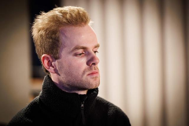 Belgian cyclist Eli Iserbyt looks on during a press conference to announce his retirement due to an unsolved nagging leg injury in Waregem on January 9, 2026. (Photo by KURT DESPLENTER / Belga / AFP) / Belgium OUT