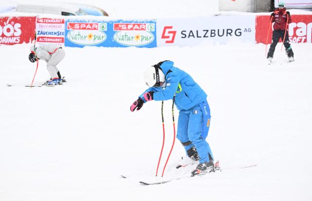 Italy's Vicky Bernardi is pictured after the cancellation of the second training for the women's downhill race of the FIS Alpine Ski World Cup in Zauchensee, Austria on January 9, 2026. (Photo by BARBARA GINDL / APA / AFP) / Austria OUT