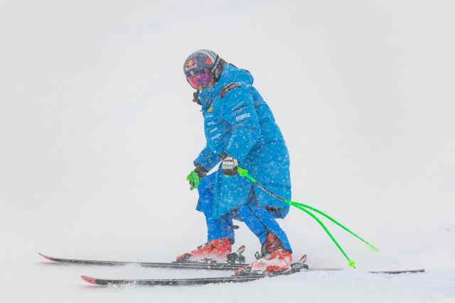 Italy's Sofia Goggia is pictured after the cancellation of the second training for the women's downhill race of the FIS Alpine Ski World Cup in Zauchensee, Austria on January 9, 2026. (Photo by Johann GRODER / APA / AFP) / Austria OUT