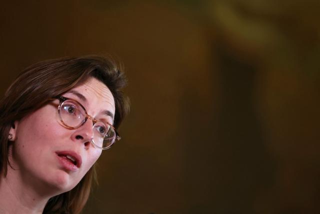 France's Public Accounts Minister Amelie de Montchalin attends a press conference focused on announcements for the agricultural sector at the French Agriculture Ministry in Paris on January 9, 2026. French farmers have been demonstrating over a number of issues involving their sector, notably including the EU-Mercosur trade deal and more recently the government's handling of the epidemic of bovine sickness nodular dermatitis (dermatose nodulaire contagieuse), widely known as lumpy skin disease. (Photo by Alain JOCARD / AFP)