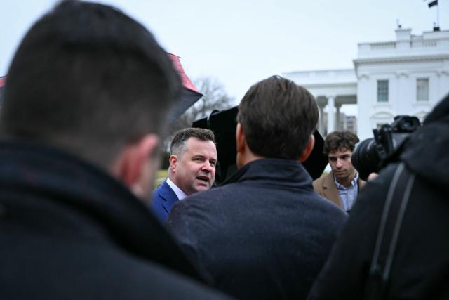 Bill Pulte, Director of the Federal Housing Finance Agency, speaks to reporters outside the West Wing of the White House in Washington, DC, on January 9, 2026. (Photo by Brendan SMIALOWSKI / AFP)