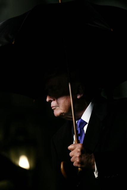 US President Donald Trump speaks to reporters as he departs from the South Lawn of the White House in Washington, DC, on January 9, 2026. Trump is traveling to Mar-a-Lago for the weekend. (Photo by Brendan SMIALOWSKI / AFP)