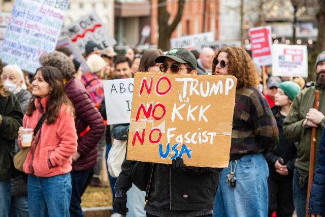Demonstrators gather to protest the recent US operation in Venezuela that resulted in the capture of the Venezuelan President and against US Immigration and Customs Enforcement (ICE) operations, on Boston Common in Boston, Massachusetts on January 10, 2026. (Photo by Joseph Prezioso / AFP)