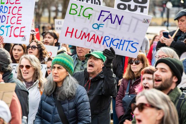 Demonstrators gather to protest the recent US operation in Venezuela that resulted in the capture of the Venezuelan President and against US Immigration and Customs Enforcement (ICE) operations, on Boston Common in Boston, Massachusetts on January 10, 2026. (Photo by Joseph Prezioso / AFP)