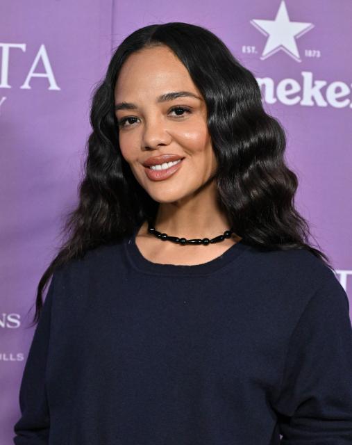 US actress Tessa Thompson attends the BAFTA Tea Party at The Four Seasons Hotel in Beverly Hills, California on January 10, 2026. (Photo by LISA O'CONNOR / AFP)