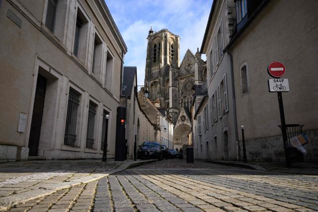 This photograph shows a view of Saint-Etienne cathedral, in Bourges central France, on January 9, 2026. (Photo by Loic VENANCE / AFP)