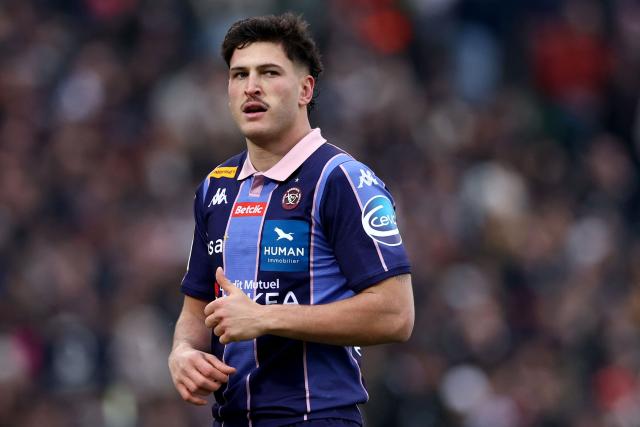 Bordeaux-Begles' French centre Nicolas Depoortere looks on moments before the start of the European Champions Cup first round, day 3, pool 4, rugby union match between Bordeaux-Begles and Northampton Saints at the Chaban-Delmas stadium in Bordeaux on January 11, 2026. (Photo by ROMAIN PERROCHEAU / AFP)