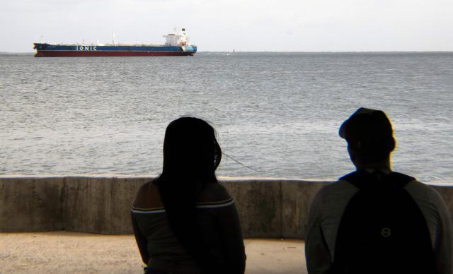 The crude oil tanker Ionic Anax docks at the Maracaibo Lake in Maracaibo, Venezuela, on January 10, 2026. (Photo by Margioni BERMÚDEZ / AFP)