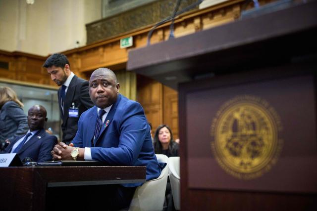 Dawda Jallow, Minister of Justice of the Republic of Gambia waits for the start of the first hearing at the International Court of Justice in which Myanmar is accused of committing genocide against the country's Muslim minority, the Rohingya, in the Hague on January 12, 2026. The Gambia filed the genocide case in cooperation with the Organization of Islamic Cooperation in 2019. Myanmar's military deliberately targeted the Rohingya minority in a bid to destroy the community, Gambia's Justice Minister Dawda Jallow told the International Court of Justice Monday at the start of a genocide hearing. (Photo by Phil Nijhuis / ANP / AFP) / Netherlands OUT