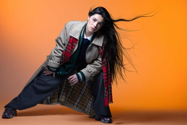 French singer and actress Myra Tyliann poses during à photo session in Paris on January 12, 2026. (Photo by Joel Saget / AFP)