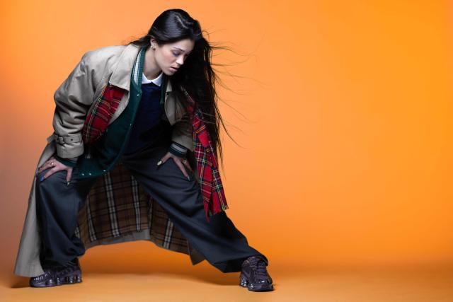 French singer and actress Myra Tyliann poses during à photo session in Paris on January 12, 2026. (Photo by Joel Saget / AFP)