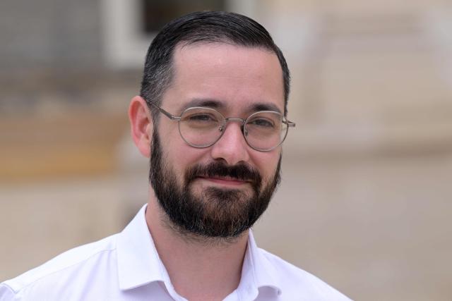 (FILES) French newly-elected Member of Parliament (MP) for the France Insoumise (LFI) party David Guiraud arrives for a welcoming day at the National Assembly in Paris on July 8, 2024, a day after the second round of France's legislative election. The Paris court will deliver its ruling on January 15, 2026 in the trial of LFI MP David Guiraud for public anti-Semitic insults. (Photo by Bertrand GUAY / AFP)