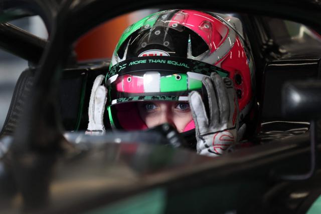 British driver Skye Parker takes part in a test training session at the Circuit de Barcelona-Catalunya in Montmelo, Barcelona province, on December 16, 2025. The project of More Than Equal, founded by entrepreneur and philanthropist Karel Komarek and former F1 driver David Coulthard, is simple and fearlessly ambitious: to find and develop the first woman F1 world champion in a male-dominated sport. (Photo by Lluis GENE / AFP)