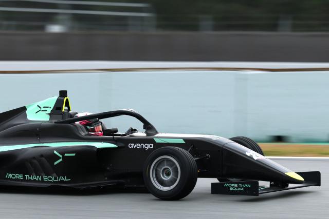 Swedish driver Alexia Danielsson drives during a test training session at the Circuit de Barcelona-Catalunya in Montmelo, Barcelona province, on December 15, 2025. Swedish teenager Alexia Daniellson is not shy of stating her ambition to be Formula One world champion after being hand-picked for a programme that aims to unlock female talent in motorsport. The 16-year-old is among a cohort of five young drivers chosen by motorsport programme More Than Equal to join its global driver development programme. (Photo by Lluis GENE / AFP)