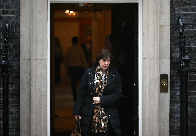 Deputy Leader of the Labour Party, Lucy Powell leaves after attending a cabinet meeting at 10 Downing Street in central London on January 13, 2026. (Photo by JUSTIN TALLIS / AFP)