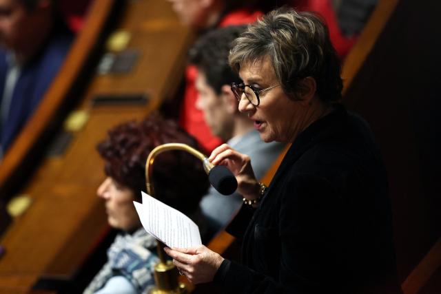 Socialistes et Apparentes' MP Pascale Got speaks during a session of questions to the government at the National Assembly, France's lower house parliament, in Paris, on January 13, 2026. (Photo by Anne-Christine POUJOULAT / AFP)