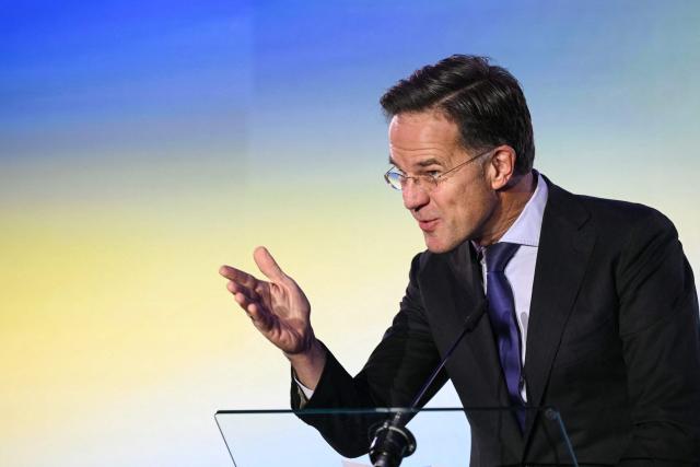 NATO Secretary General Mark Rutte reacts as he delivers a keynote address to the Renew Europe Global Europe Forum 2026, called "Freedom on the Offensive: Fighting for a safe Europe", at the European Parliament, in Brussels, on January 13, 2026. (Photo by NICOLAS TUCAT / AFP)