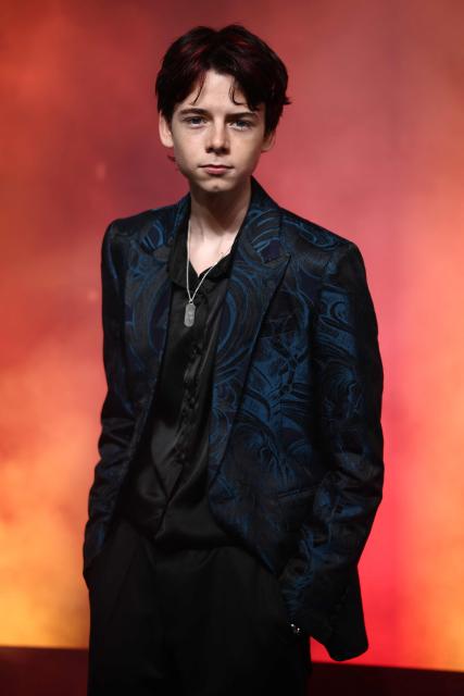 British actor Alfie Williams poses on the red carpet upon arrival to attend the world premiere of "28 Years Later: The Bone Temple" at the BFI IMAX in London, on January 13, 2026. (Photo by Henry NICHOLLS / AFP)