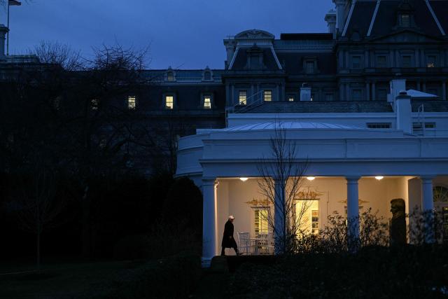 US President Donald Trump walks to the Oval Office at the White House in Washington, DC, on January 13, 2026. Trump traveled to Detroit, Michigan, to speak to the Detroit Economic Club and visit a Ford production plant. (Photo by Brendan SMIALOWSKI / AFP)