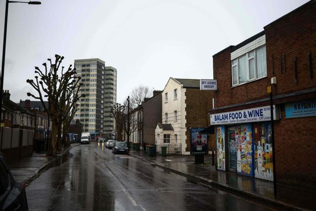 General view of Balaam Street in east London on January 13, 2026, where baby Harry was found in September 2017. Two years after a newborn baby was found abandoned on a freezing winter's night, London police look set to shelve their probe despite discovering she is the full sibling of two other foundlings. Elsa, named by Hospital staff, after the character in the Disney film "Frozen" is believed to have been less than an hour old when she was discovered in a shopping bag on a bleak pathway near a busy east London road on January 18, 2024. Her siblings were abandoned nearby in similar circumstances, Harry in 2017 and Roman in 2019. Police warned that they could not "discount" the possibility of a fourth child in future who "may not be so fortunate as Elsa and her siblings". (Photo by HENRY NICHOLLS / AFP) / TO GO WITH AFP STORY Britain-social-children-police,FOCUS by Helen ROWE