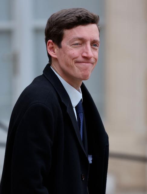France's Education Minister Edouard Geffray leaves after attending the weekly cabinet meeting at The Elysee Presidential Palace, in Paris, on January 14, 2026. (Photo by Ludovic MARIN / AFP)