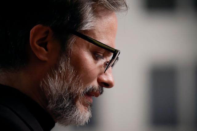 Mexican actor Gael Garcia Bernal delivers a speech during the award ceremony in which he received the medal of the Order of Arts and Letters by the French Ministry of Culture in Mexico City on January 13, 2026. (Photo by Rodrigo Oropeza / AFP)