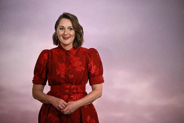 British actress Ruth Gemmell arrives for the World premiere of "Bridgerton Season 4" at the Palais Brongniart in Paris on January 14, 2026. (Photo by JULIEN DE ROSA / AFP)