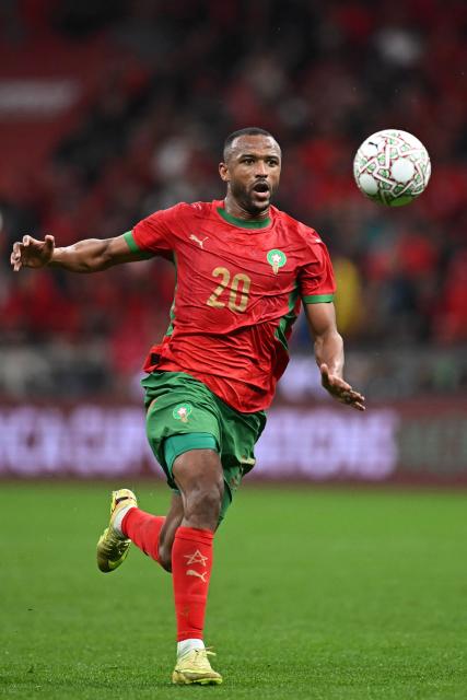 Morocco's forward #20 Ayoub El Kaabi controls the ball during the Africa Cup of Nations (CAN) semi-final football match between Nigeria and Morocco at the Prince Moulay Abdellah stadium in Rabat on January 14, 2026. (Photo by Paul ELLIS / AFP)