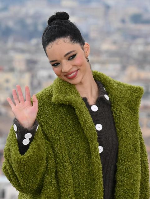 Australian actress Tanzyn Crawford poses as part of a photo call of newly released HBO MAX production serie "A Knight of the Seven Kingdoms", the new prequel of the Game of Thrones saga in Rome on January 15, 2026. (Photo by Alberto PIZZOLI / AFP)