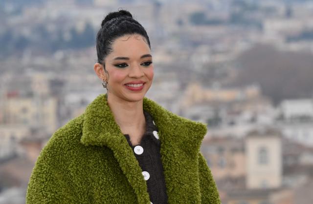 Australian actress Tanzyn Crawford poses as part of a photo call of newly released HBO MAX production serie "A Knight of the Seven Kingdoms", the new prequel of the Game of Thrones saga in Rome on January 15, 2026. (Photo by Alberto PIZZOLI / AFP)