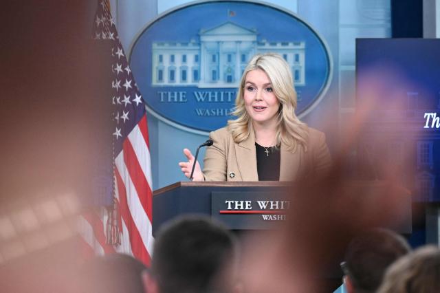 White House Press Secretary Karoline Leavitt speaks during a press briefing in the Brady Briefing Room of the White House in Washington, DC, on January 15, 2026. (Photo by Mandel NGAN / AFP)